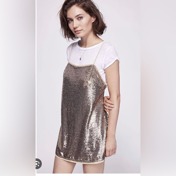Free People Time To Shine Sequin Slip Dress - Picture 12 of 12